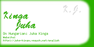 kinga juha business card